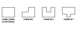 Icons formes prédéfinies calculateur de terrasse Terrassteel