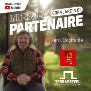 Romain Navarro, fondateur de CréaJardin, pendant l’interview sur le partenariat avec Terrassteel.