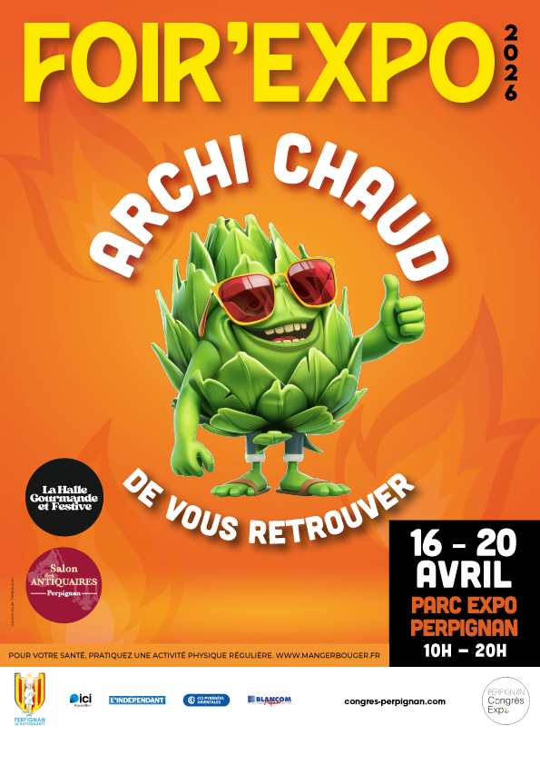 Affiche foire expo perpignan 2026 invitation offerte