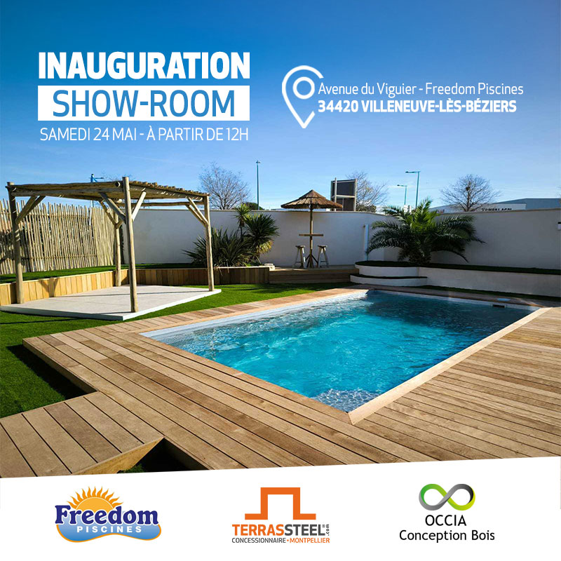 Inauguration du showroom OCCIA à Villeneuve-lès-Béziers avec Terrassteel et Freedom Piscine