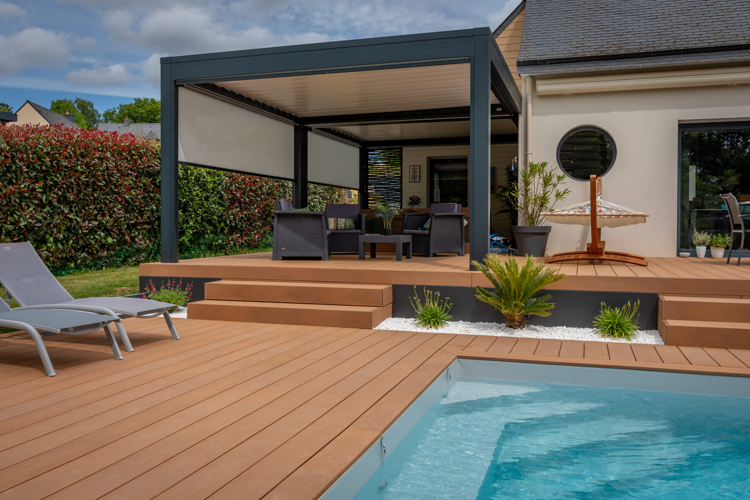 Terrasse composite sur structure TERRASSTEEL®