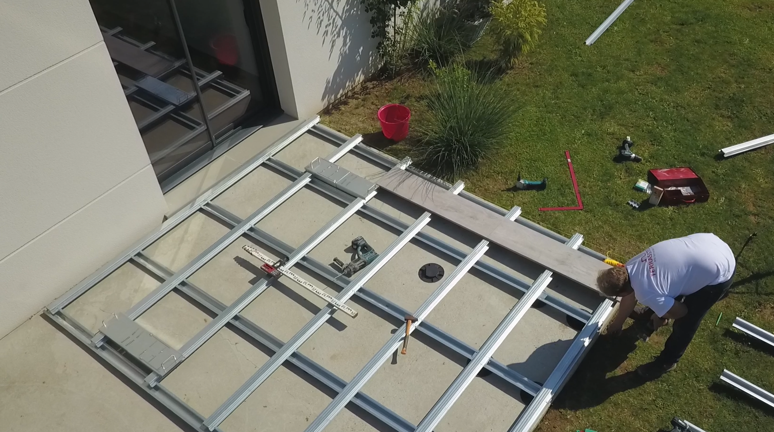 Dalle béton existante